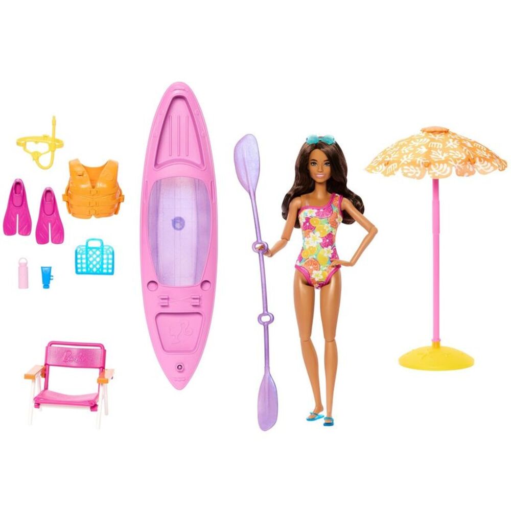 Barbie Summer Vacation Kayak Doll & Accessories Set COLLECTIBLES